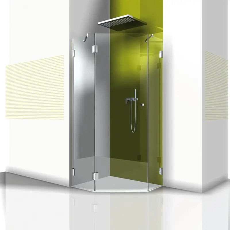 Beliebt Glasdusche Pillango 5-301, 1flg. Duschtür zwischen 2 Festteilen 90° im Eck