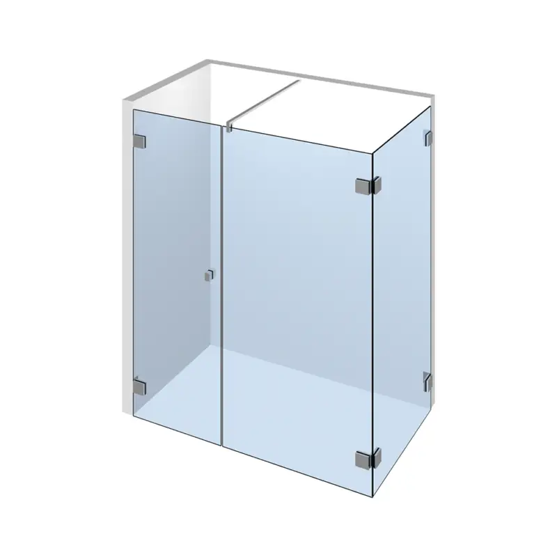 Neu Glasdusche Flinter 8-208, 1flg. Duschtür mit Festteil in eine Ecke