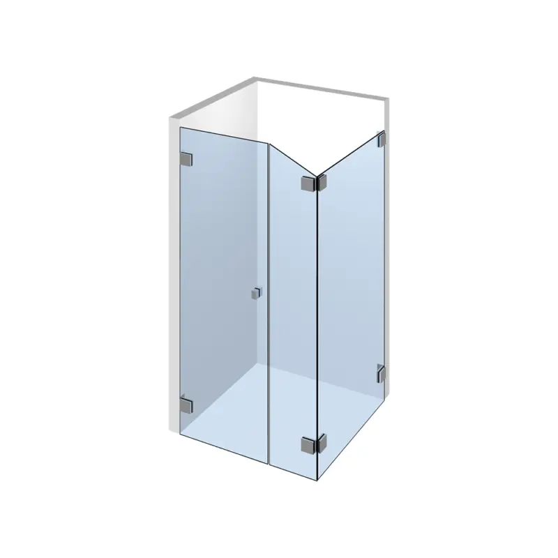 Glasdusche Flamea+ 12-206, 1flg. Duschtür mit Festteil in eine Ecke, für Dachschräge Rabatt