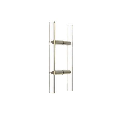 Sale Paar Stangengriff aus klarem oder matten Glas Drm. 30 mm mitEdelstahlstützen