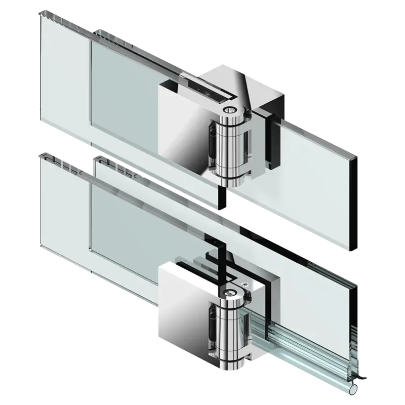 Sonderangebot Fluture Set für Nischendusche Glas an Glas 180°, nach außen öffnend, ohne Schwallschutzverbau