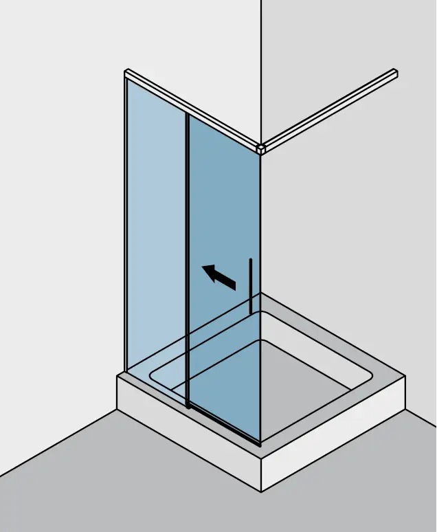 Top-Preis Beschlagset gral SF 740 PREMIUM Typ 530ü, für 1flg. Duschschiebetür, mit SoftStop