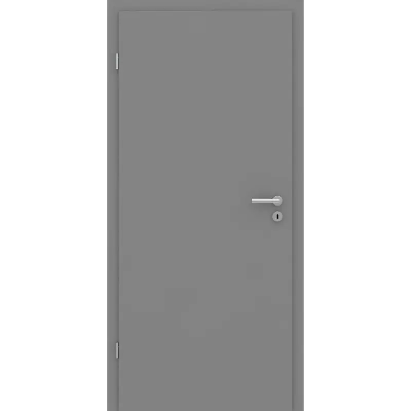 Direktkauf Wohnungseingangstür mit Zarge grau glatt Designkante SK2 / KK3