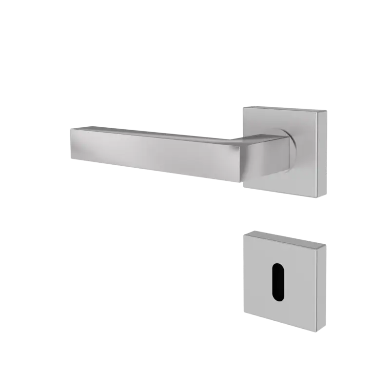 Angebot Türgriff Rosetten eckig L-Form gerade Modell Samara Edelstahl Klipprosette Klasse 1