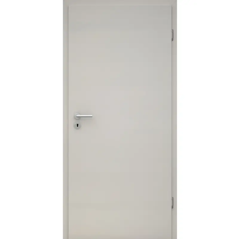 Einbruchschutztür RC2 mit Zarge CPL Uni-Grau ähnlich RAL 7047 Designkante Online Kaufen
