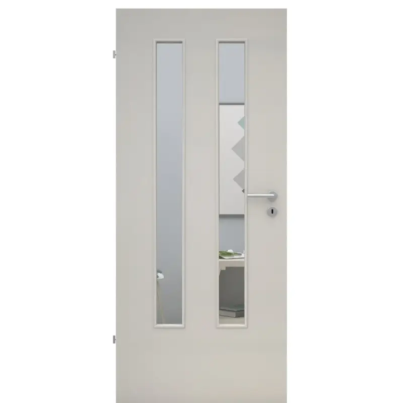 Zimmertür mit Lichtausschnitt LA6 CPL UniPrime Grau Designkante Letzte Chance