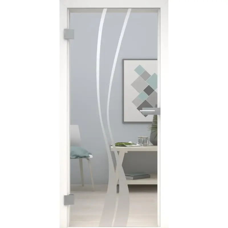 Glastür MattDesign 451-U Klarglas Expressversand