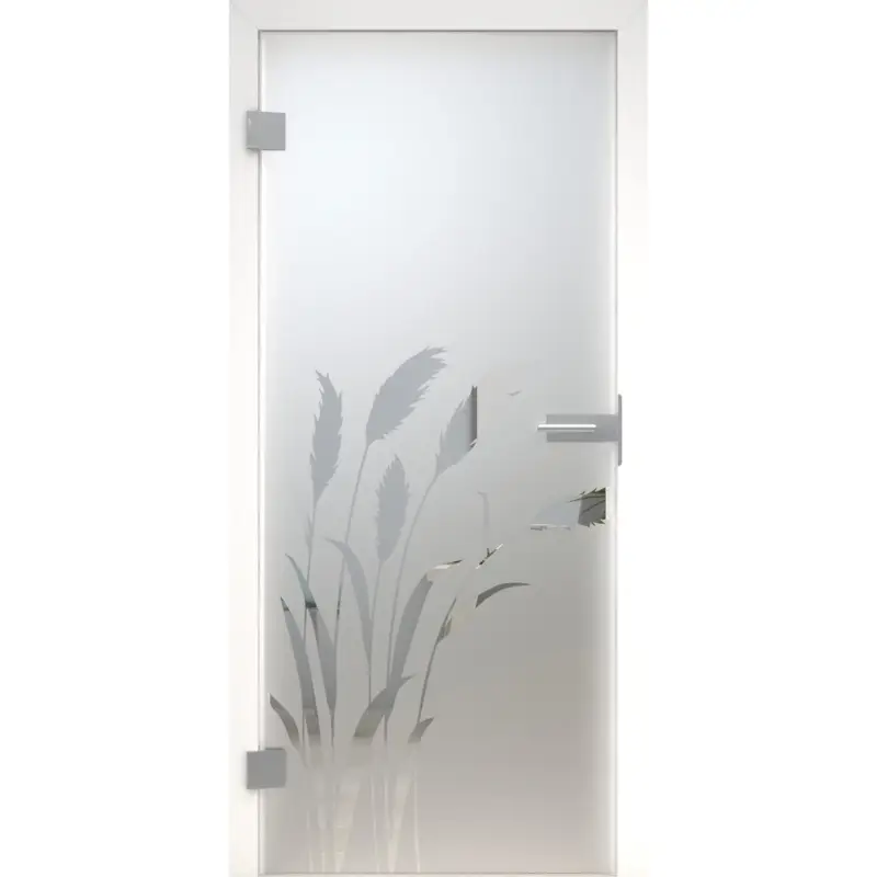 Glastür Gräserwind MattDesign 492 satiniert / matt Schneller Versand