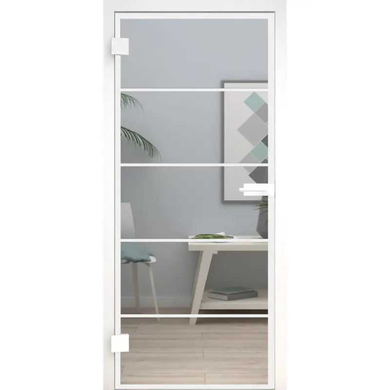 Beliebt Glastür Loft-Design Weiß Modell DW1 Klarglas
