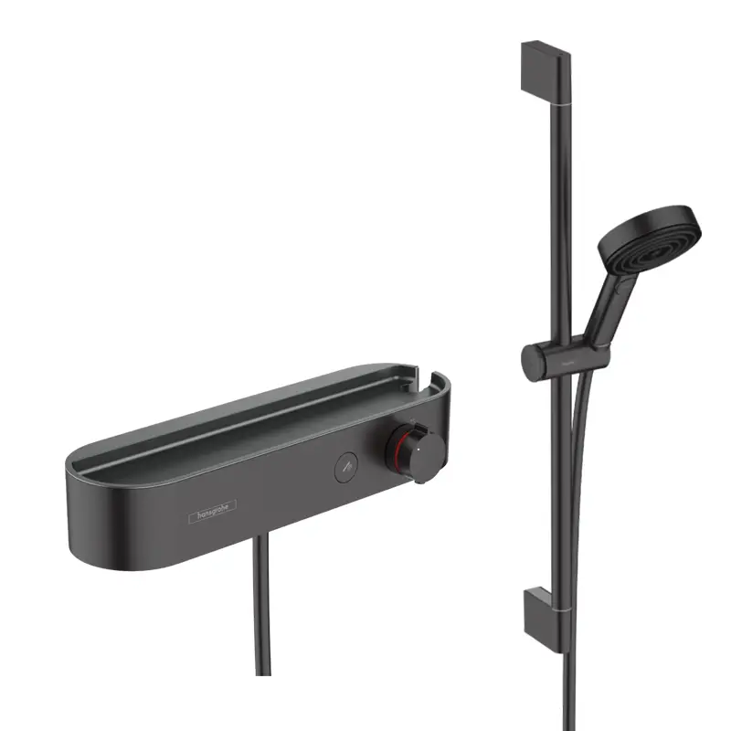 Hansgrohe Shower Tablet Select Duscharmatur Set mit Pulsify Select S 3jet Brausegarnitur schwarz matt Direkt Vom Hersteller