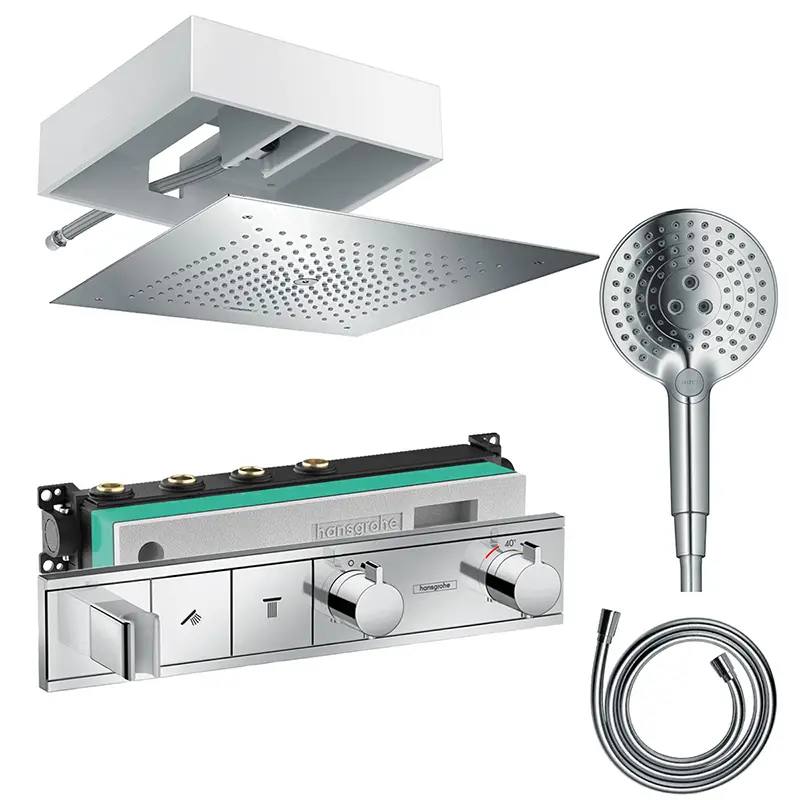 Hansgrohe RainSelect Duschsystem Unterputz Raindance E300 Kopfbrause Deckenanschluss und Grundkörper Meistverkauft