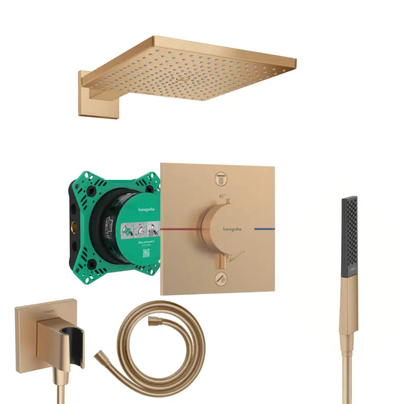 Hansgrohe ShowerSelect Unterputz Duschsystem Rainfinity 1jet bronze gebürstet Raindance E 300 und iBox Bestpreis