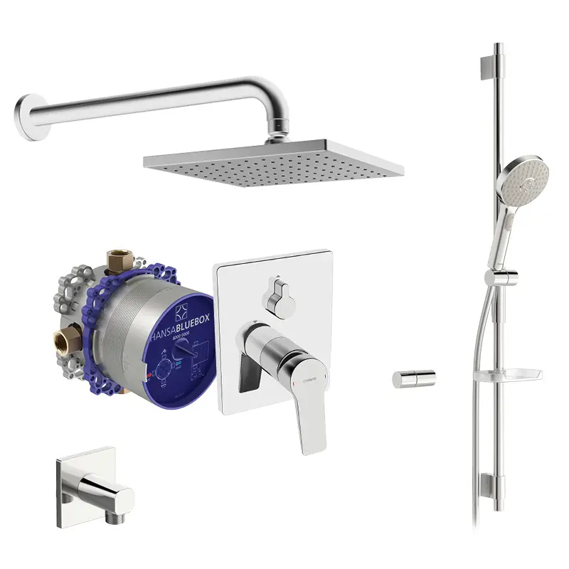 Bestseller Hansa Twist Unterputz Duschsystem mit Kopfbrause Viva 200, Brausegarnitur ActiveJet und Bluebox