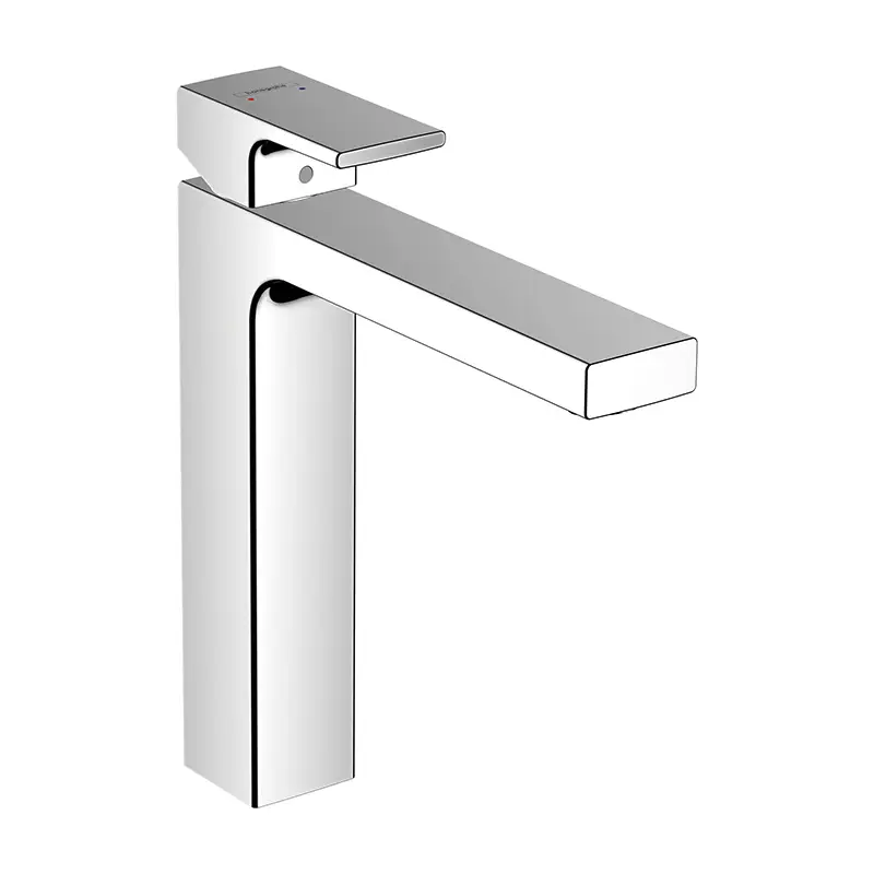 Hansgrohe Vernis Shape Einhebel-Waschtischmischer 190 mit Zugstangen-Ablaufgarnitur, chrom Highlight