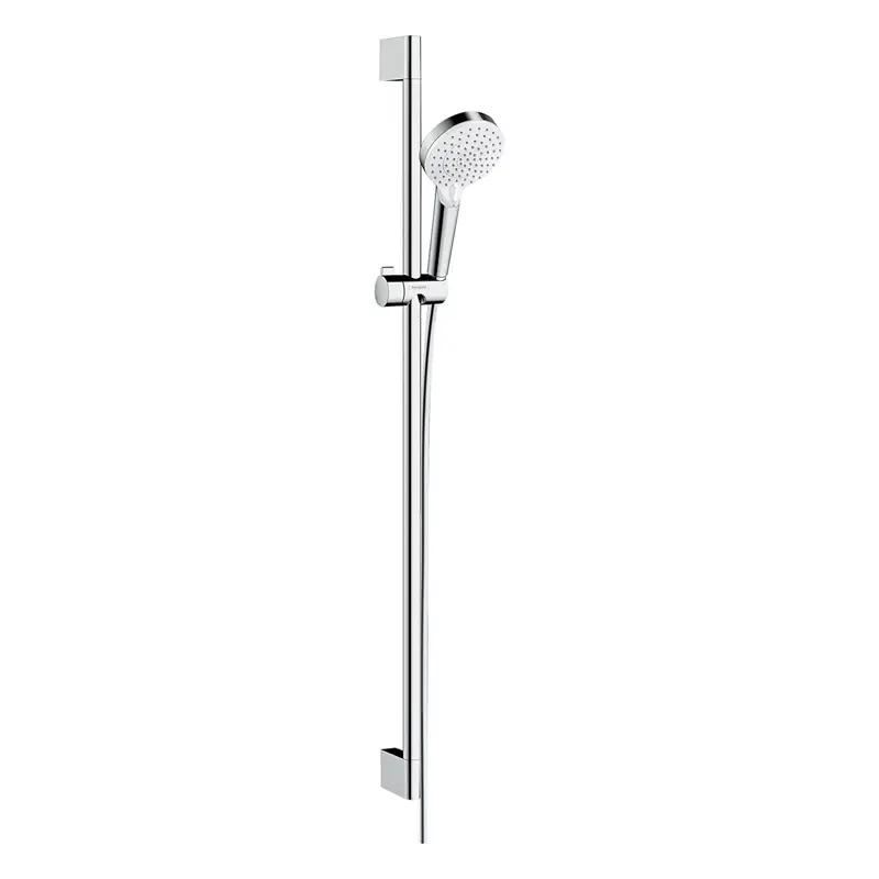 Markenprodukt Hansgrohe Crometta Brausegarnitur Brauseset 100 Vario Brausestange 2jet Weiß/Chrom