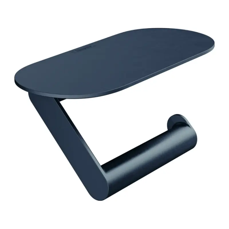 Hansgrohe WallStoris Papierrollenhalter mit Ablage, schwarz matt Billig