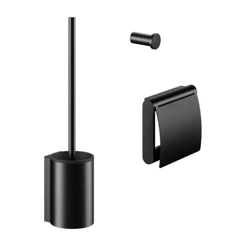 Jetzt Kaufen Keuco Plan Bad Accessoires Set Handtuchhaken, Toilettenpapierhalter, Toilettenbürstengarnitur schwarz matt