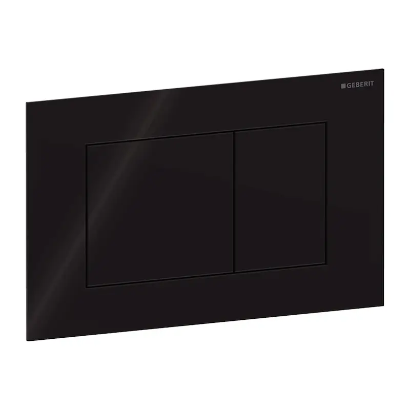 Jetzt Bestellen Geberit Sigma40 Betätigungsplatte eckig. für 2-Mengen-Spülung Drückerplatte Glas glänzend schwarz