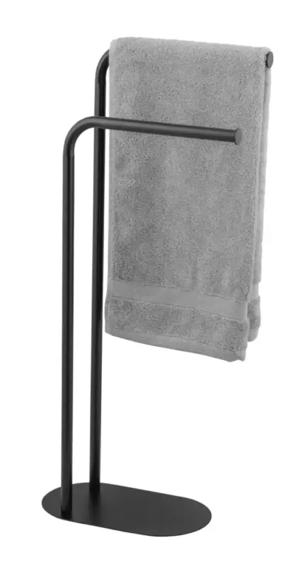 Bestpreis Handtuchständer Mod. Levante, schwarz, Stahl, 30x79x17 cmrostfrei und platzsparend