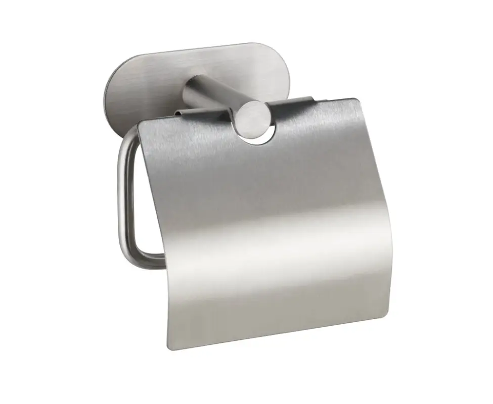 Neuheit Turbo-Loc® Edelstahl Toilettenpapierhalter mit Deckel Mod. Orea Mattmit Deckel