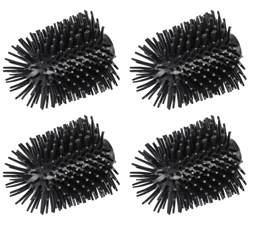 Ersatzbürste Silikon Ø7,5cm, schwarz, 4er-Setanti-haft wirkung, leicht zu reinigen Heißes Angebot