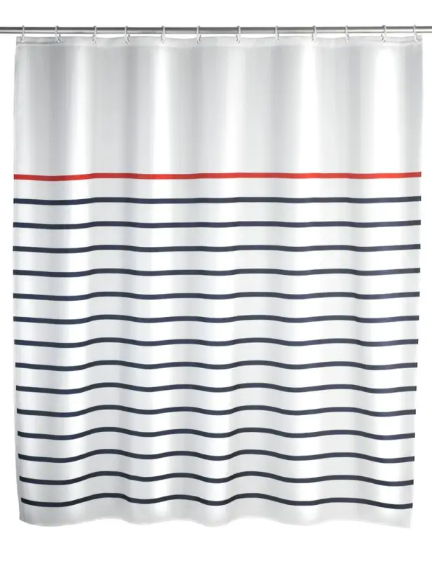 Preisreduziert Duschvorhang Mod. Marine White, 180 x 200 cmwaschbar