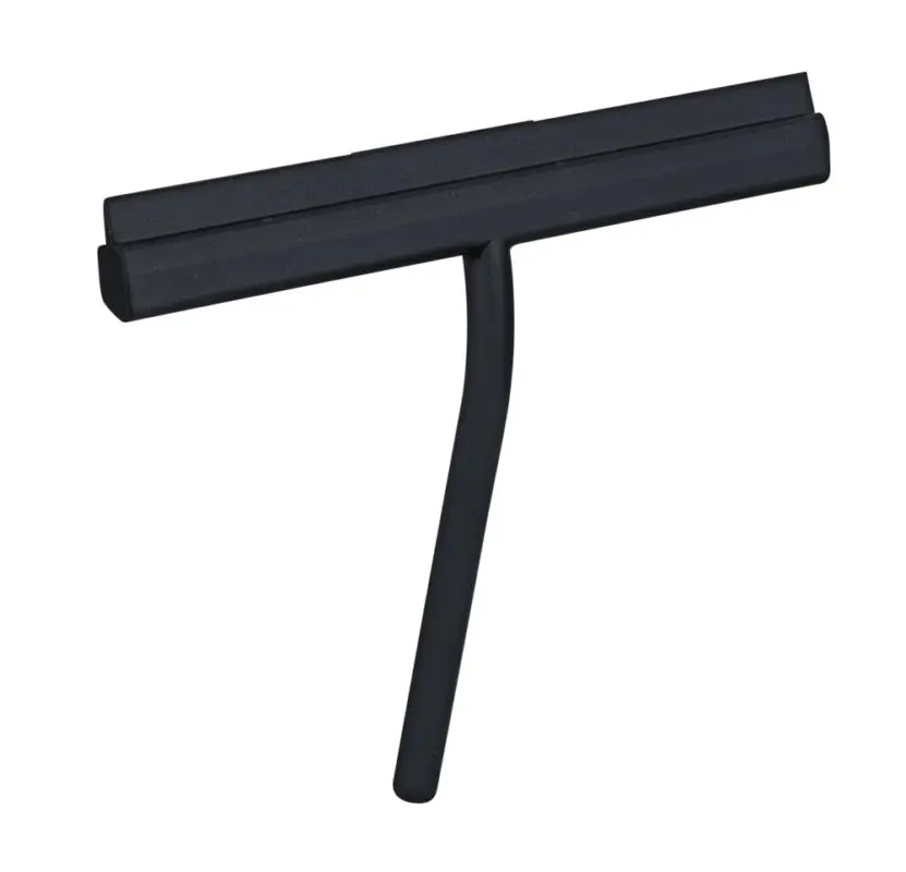 Sofort Bestellen Badabzieher Mod. Agana, schwarz, Silikon, Edelstahl, magnetischmit magnetischer Wandhalterung