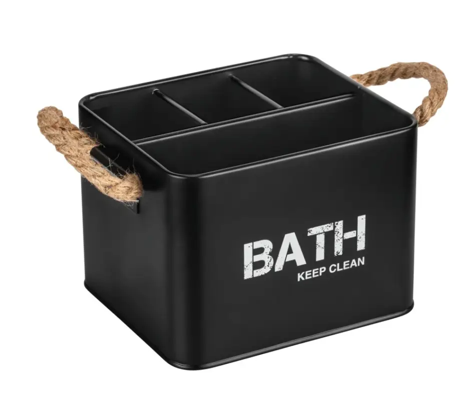 Badbox Mod. Gara mit 4 Fächern Schwarzaus Stahl Abverkauf