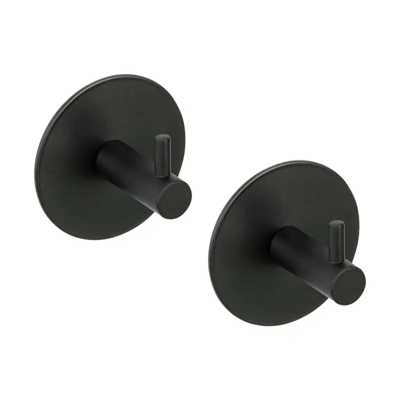 Wandhaken Uno Mod. MELETO, Schwarz2er Set Schneller Versand