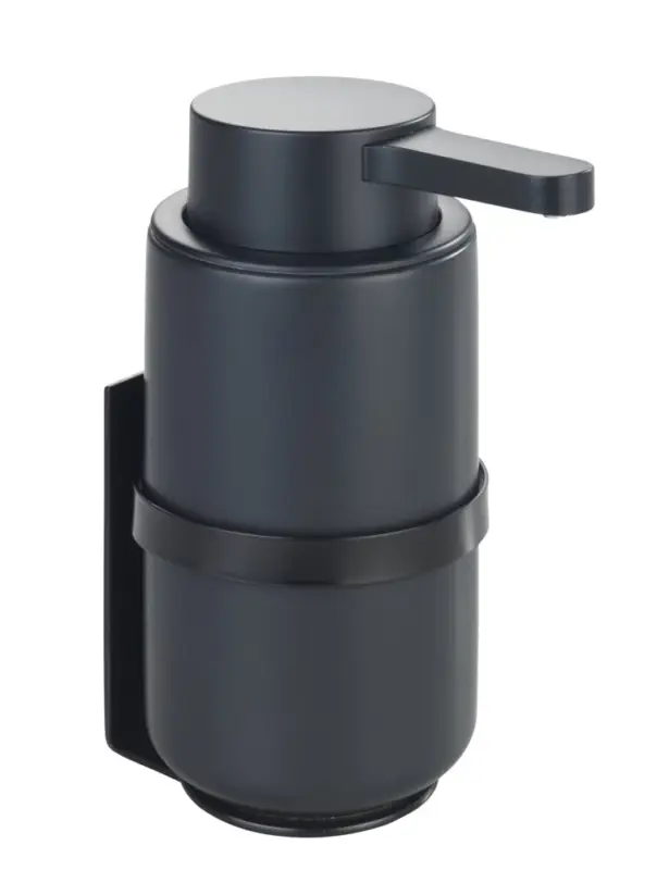 Preiswert Wand Seifenspender Mod. Woya, SchwarzKeramik-Seifenspender, 250 ml