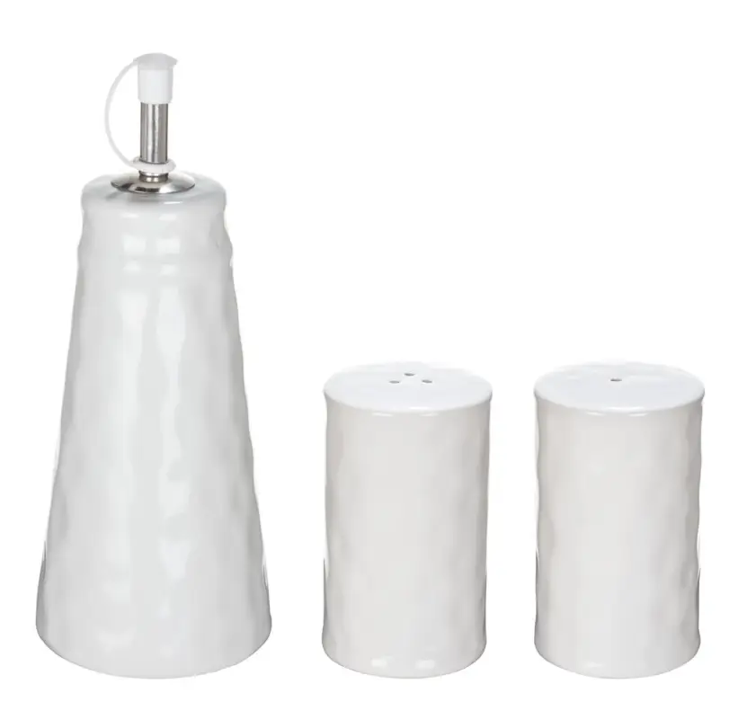 Neue Ware Gewürzstreuer-Set Mod. ADELLE, weiß, Keramik, Ø 8x20 cmspülmaschinenfestes Keramikdesign