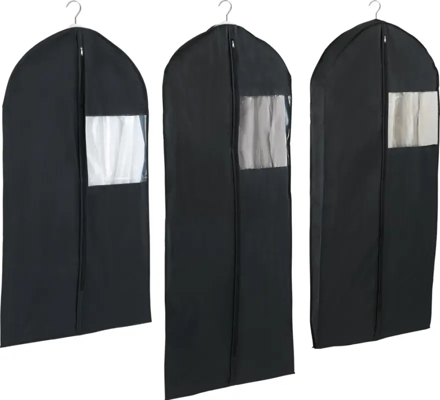 Expressversand Kleidersack Mod. Deep Black, 3-teiliges Set (S, M, L)klein, mittel & groß