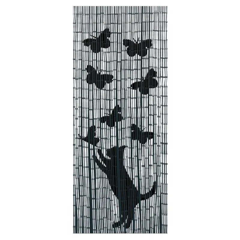 Bambusvorhang Mod. Katze und Schmetterling90 x 200 cm Sofort Bestellen