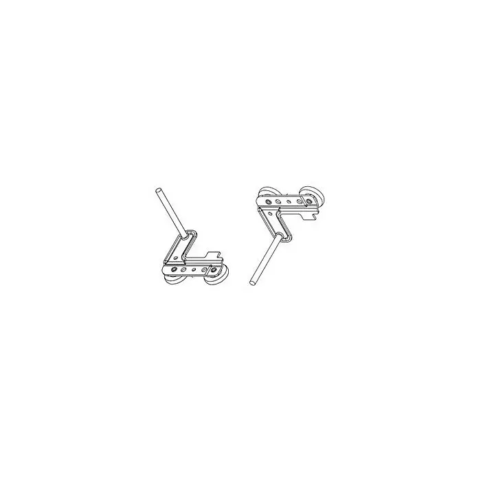 Billig Normstahl Bodenlaufrollen Set links+rechts