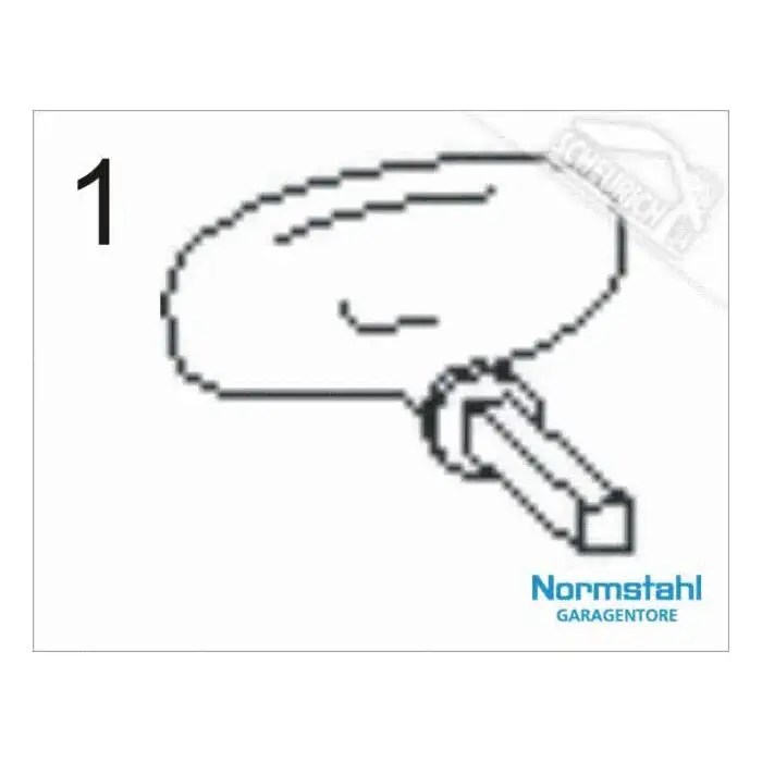 1 - Handschmeichler, schwarz Vierkantlänge inkl. Bund 74 mm für Normstahl Schwingtor SWT Kracherpreis