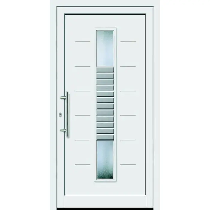 Expressversand Feba Novotherm Kunststoff Haustüre Modell 511, weiß, mit Glas Orna C