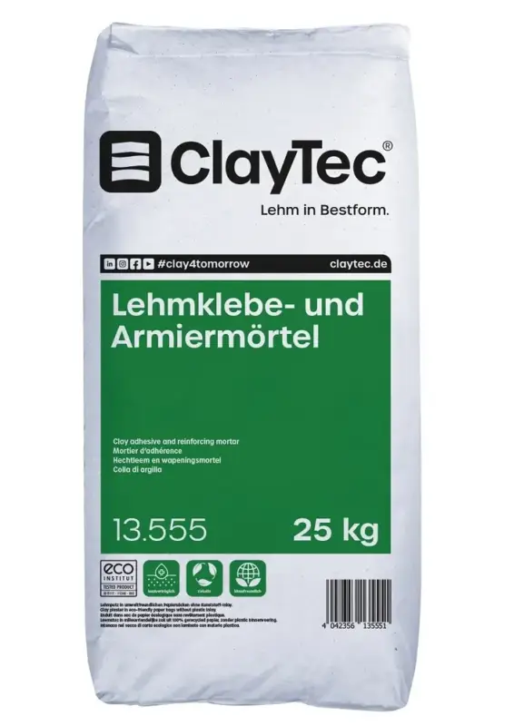 Rabatt Claytec Lehmkleber 25 kg Sack