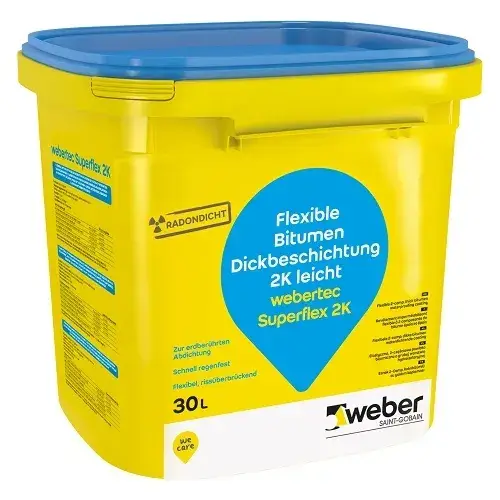 Sonderaktion weber.tec Superflex 2K Bitumen-Dickbeschichtung 30 Liter