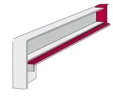 Gleitabschluss Aluminium weiß Günstig
