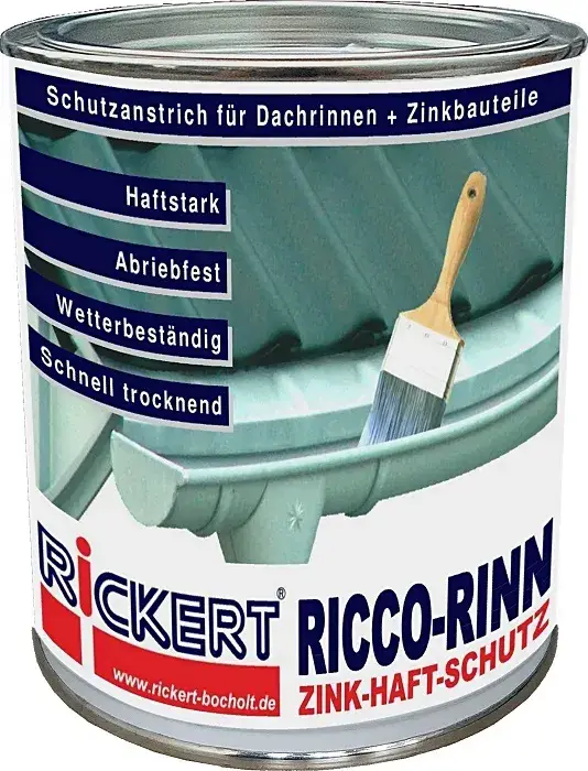 Schnäppchen Rickert Ricco-Rinn Zink-Haft-Schutz silbergrau RAL 7001