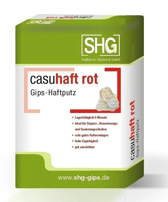 Nur Heute Gips-Haftputz casuhaft rot 25 kg