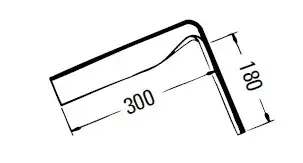 Sonderangebot Eternit Profil 8 Wellpulthaube WP 8 mit Eckenschnitt für Linksdeckung