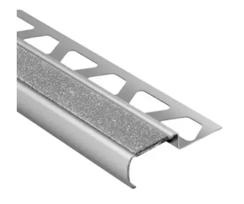 Schlüter Trep-GL-S Treppenprofil schmal Edelstahl gebürstet 1,5 m R10 transparent Neue Ware