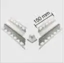Schlüter Dilex-HKS-E/E 90° PG Vorgeschnittene Ecke V2A pastellgrau O = 11 mm Schnäppchen