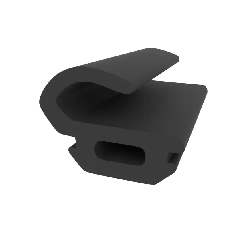 Anschlagdichtung mit Lippe und profiliertem Fuß | 9 mm Höhe | Farbe: schwarz Neue Ware