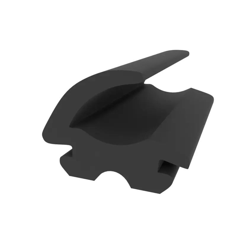 Anschlagdichtung mit Lippe und profiliertem Fuß | 8,5 mm Höhe | Farbe: schwarz Bestseller