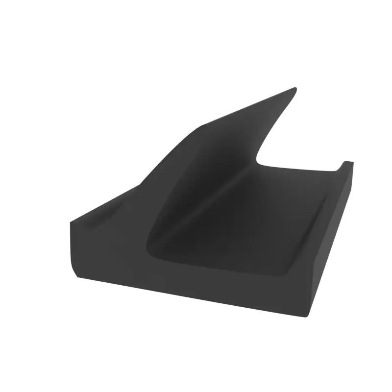 Kostenfreie Lieferung Anschlagdichtung mit Lippe und glattem Fuß | 6 mm Höhe | Farbe: schwarz