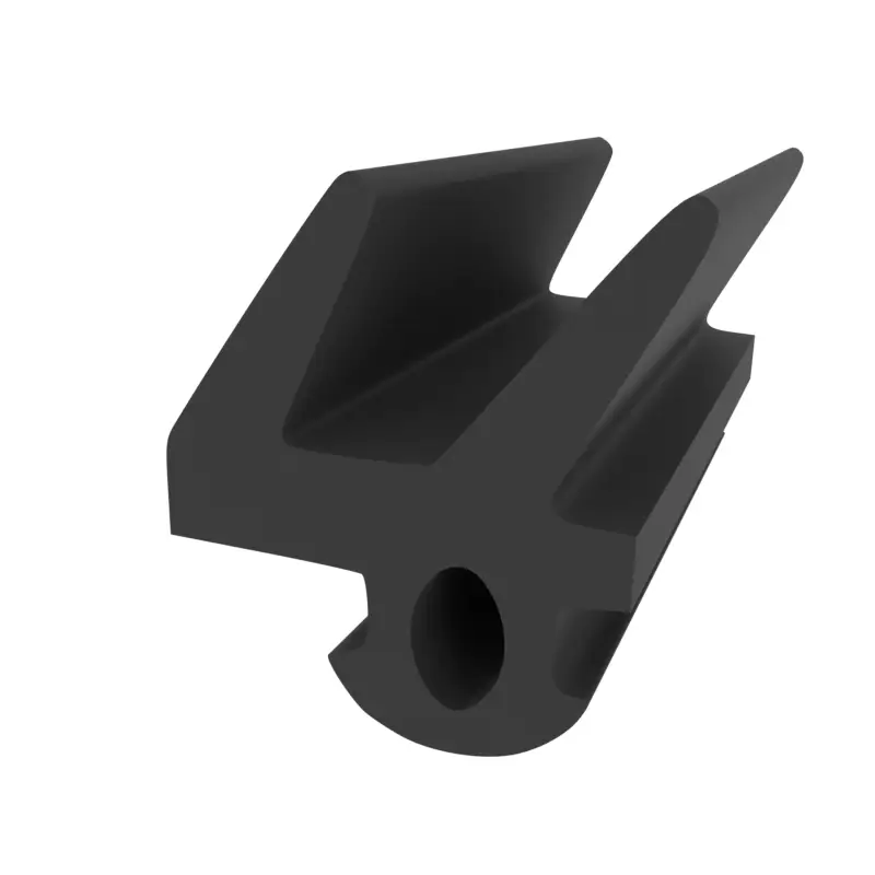 Anschlagdichtung mit Lippe und profiliertem Fuß | 10 mm Höhe | Farbe: schwarz Sofort Bestellen