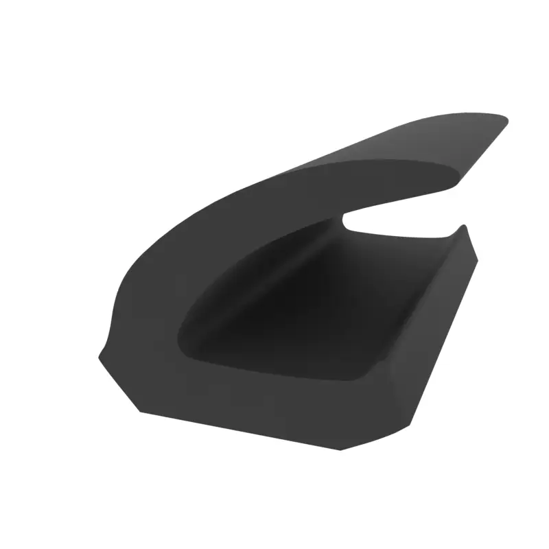 Heißes Angebot Anschlagdichtung mit Lippe und glattem Fuß | 8 mm Höhe | Farbe: schwarz
