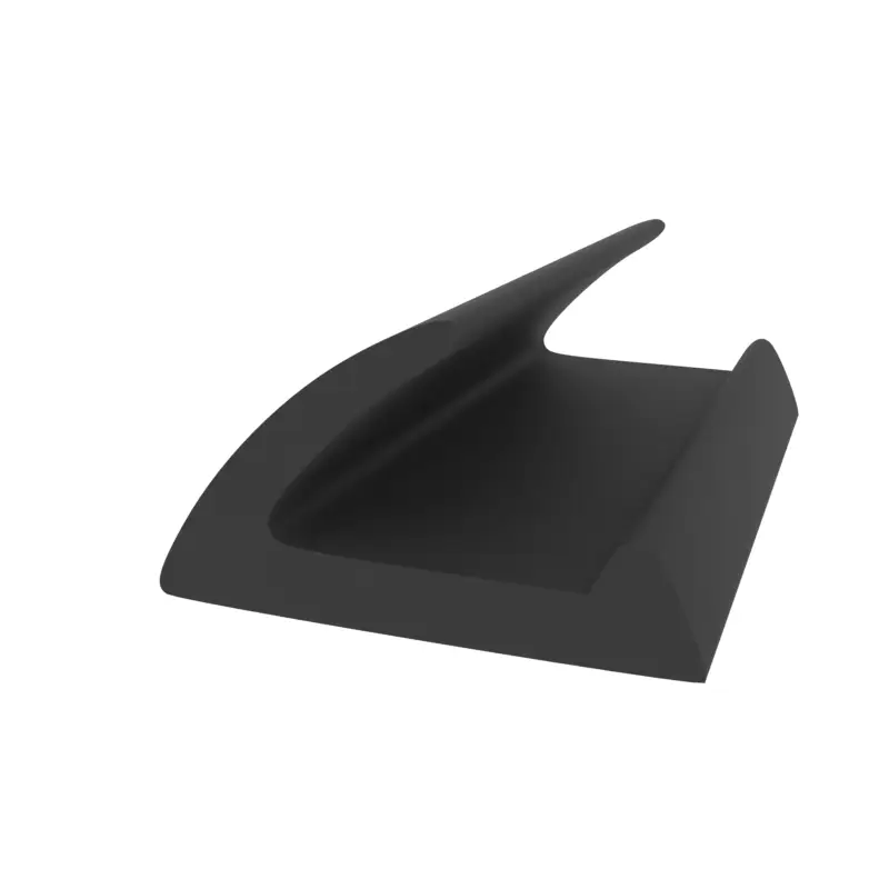 Anschlagdichtung mit Lippe und Fuß| 10 mm Breite | Farbe: schwarz Expressversand